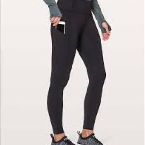LULULEMON FAST AND FREE HR 25” inseam tight with bag